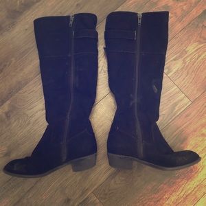 Dolce Vita black suede over knee boots